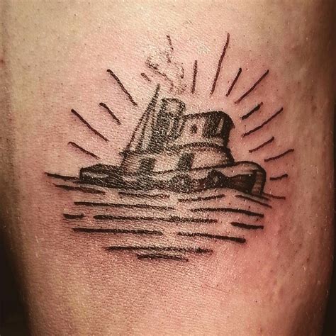 pontoon tattoo|Pontoon boat tattoo